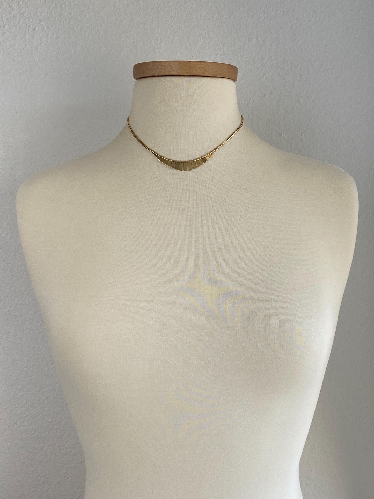 Vintage Solid 14k Yellow Gold Cleopatra Fancy Chain Necklace - 16.25 inches