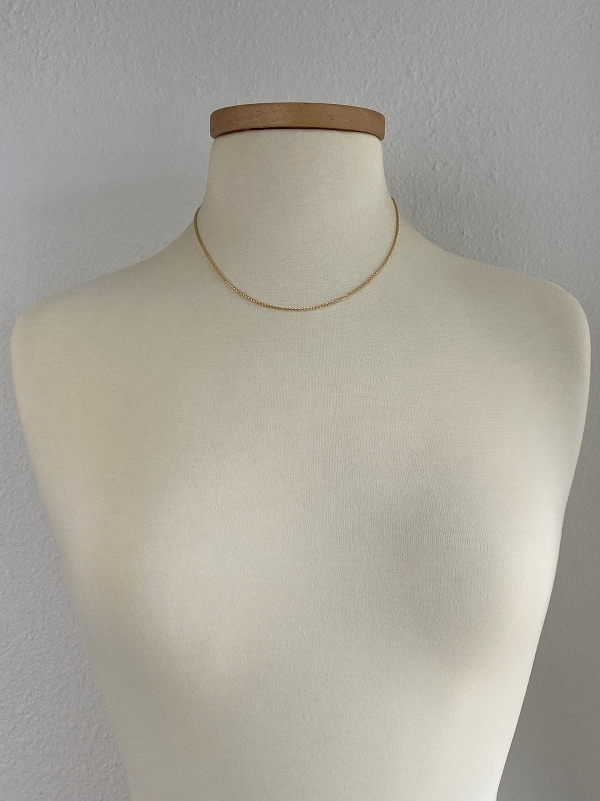 Solid 14k Yellow Gold Diamond Cut Wheat Chain Necklace - 17.75 inches