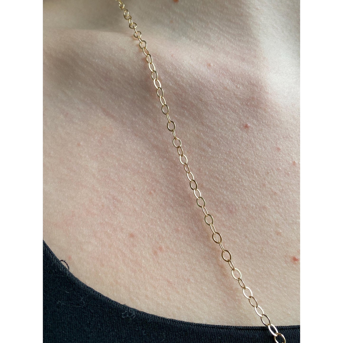 Vintage Solid 14k Yellow Gold Large Cable Link Chain Necklace - 24 inches