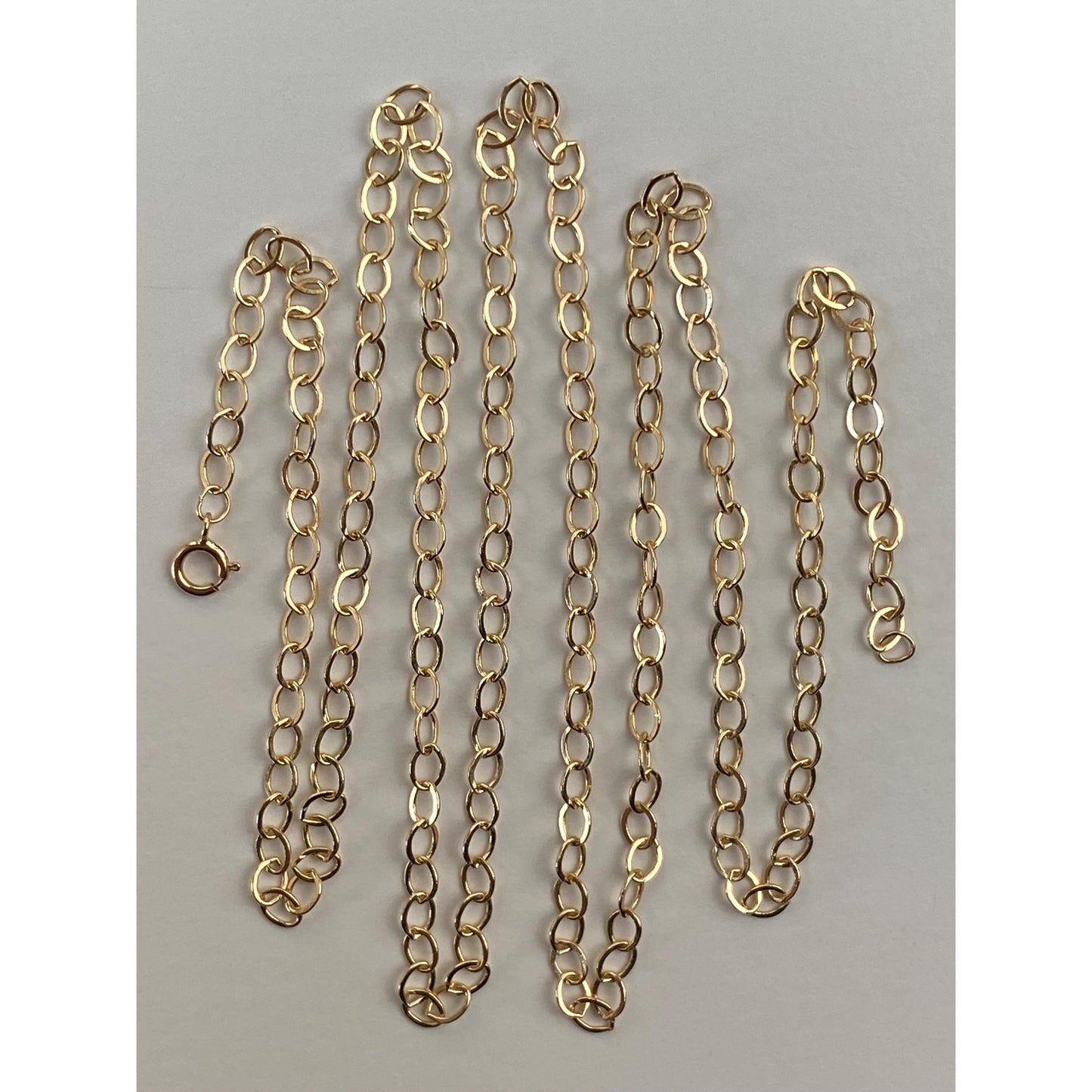 Vintage Solid 14k Yellow Gold Large Cable Link Chain Necklace - 24 inches
