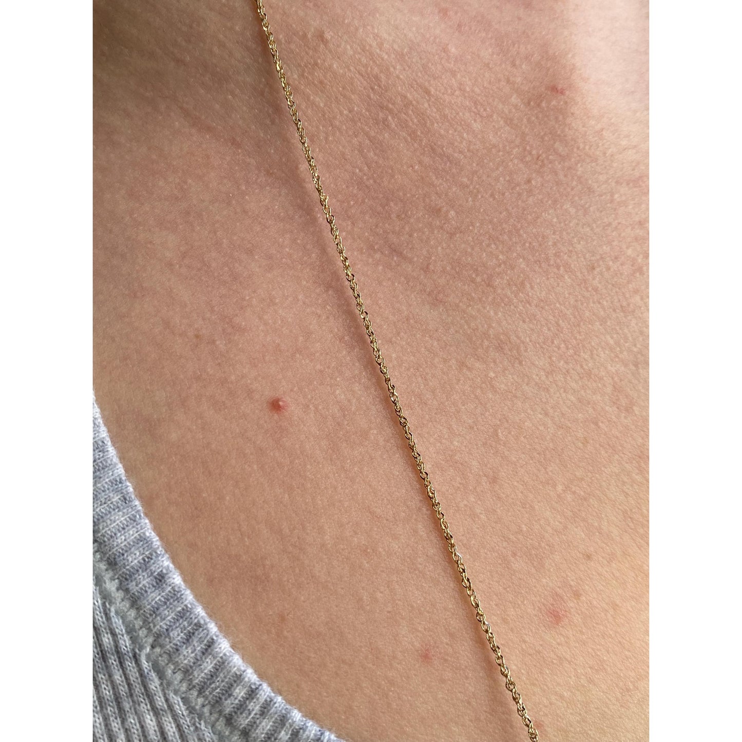 Vintage Solid 14k Yellow Gold Long Dainty Twist Chain Necklace - 30 inches