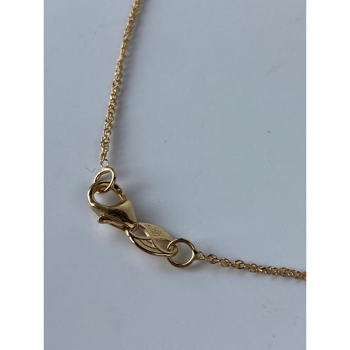Vintage Solid 14k Yellow Gold Long Dainty Twist Chain Necklace - 30 inches