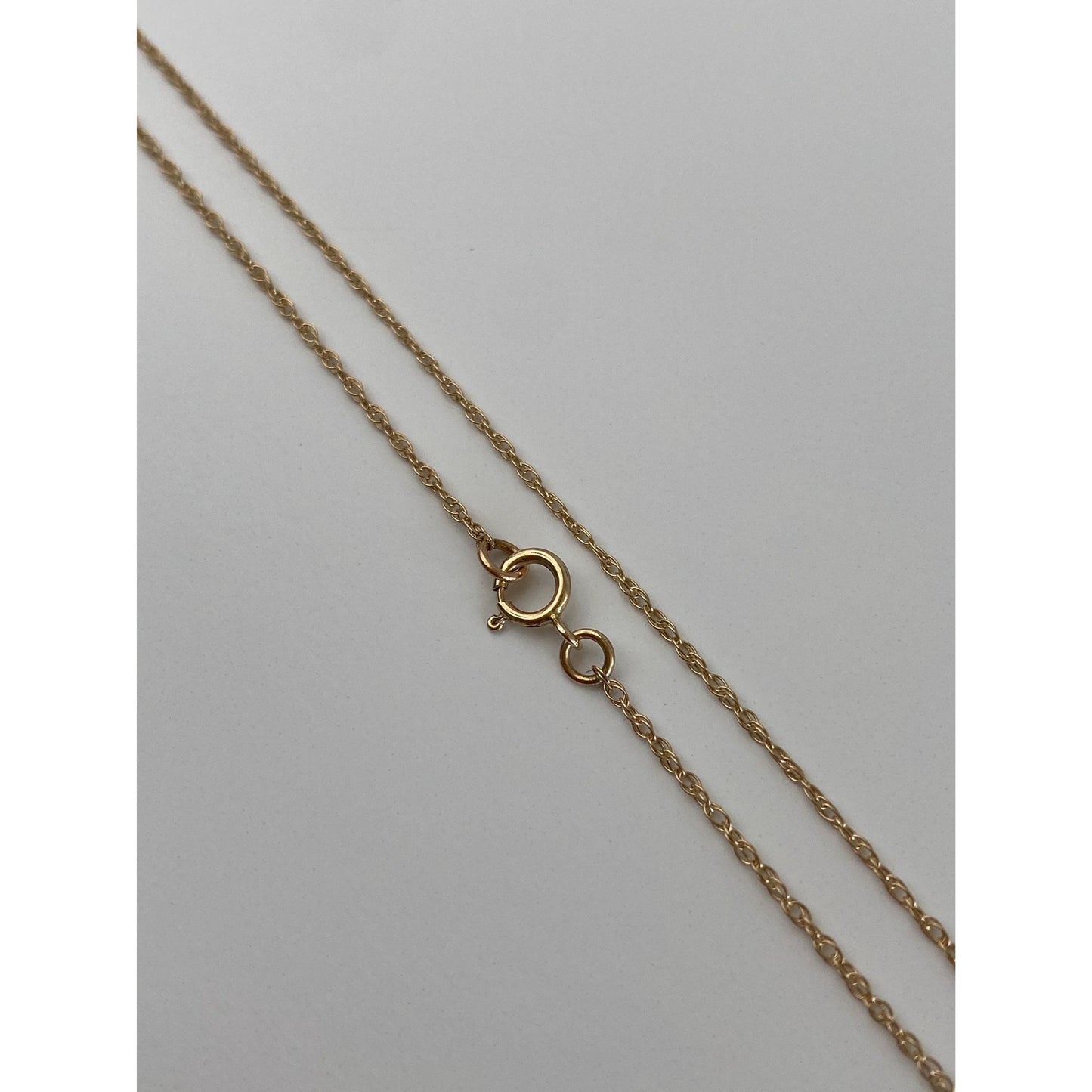 Vintage Solid 10k Yellow Gold Dainty Chain Necklace - 16.25 inches