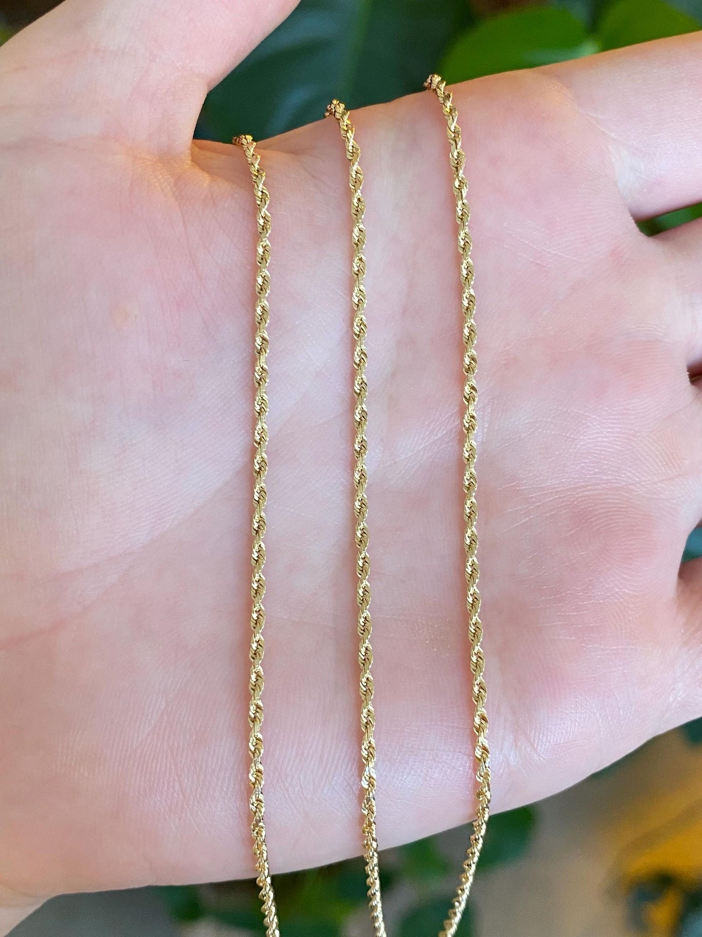 Vintage Solid 14k Yellow Gold Rope Chain Necklace - 20 inches