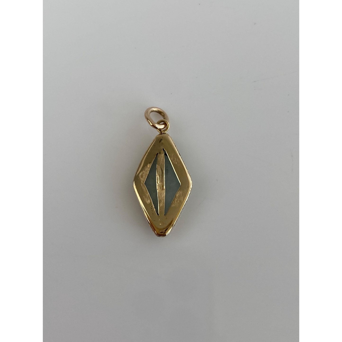 Solid 14k Yellow Gold Quartz Charm