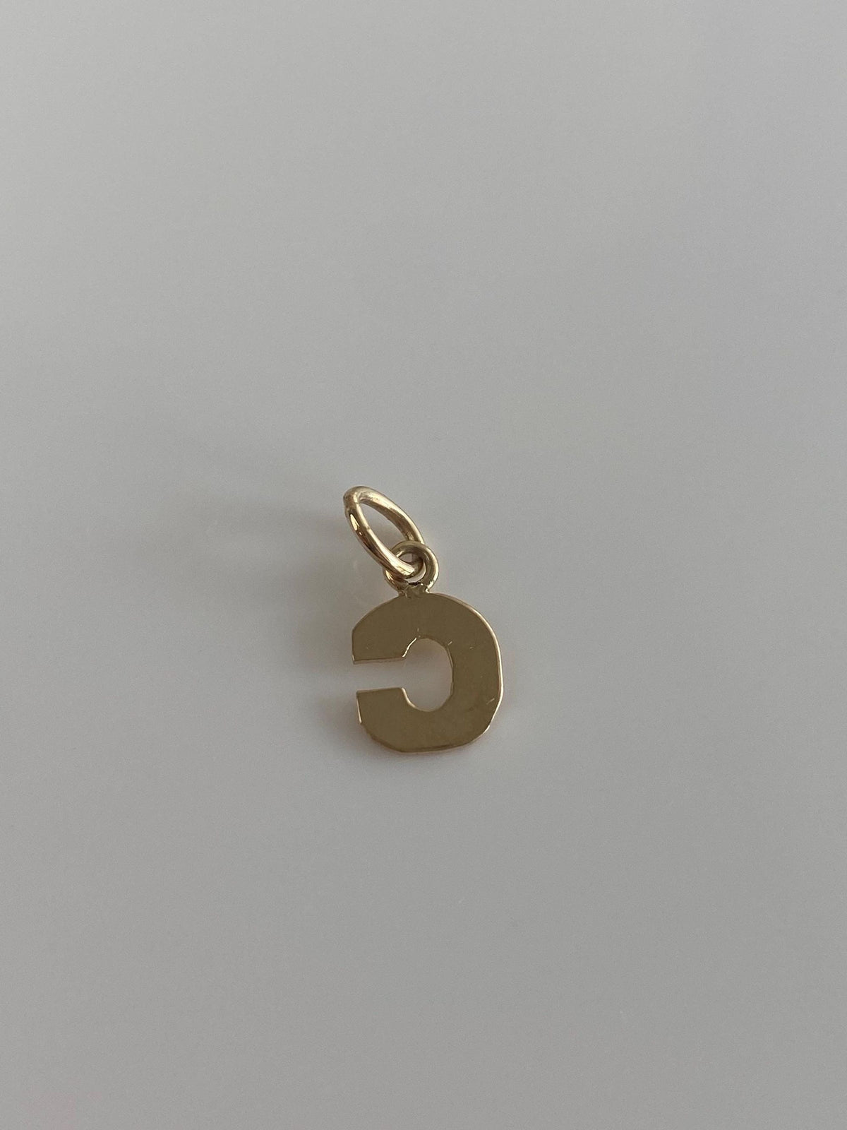 Solid 14k Yellow Gold Initial 'C' Charm