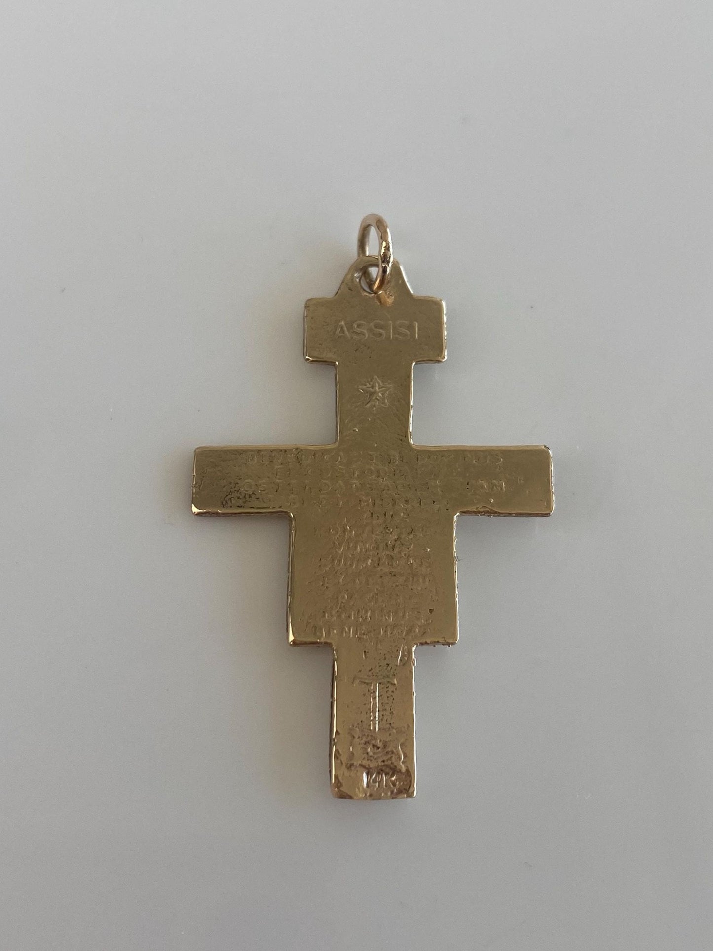 Vintage Solid 12k Yellow Gold Crucifix Cross Charm