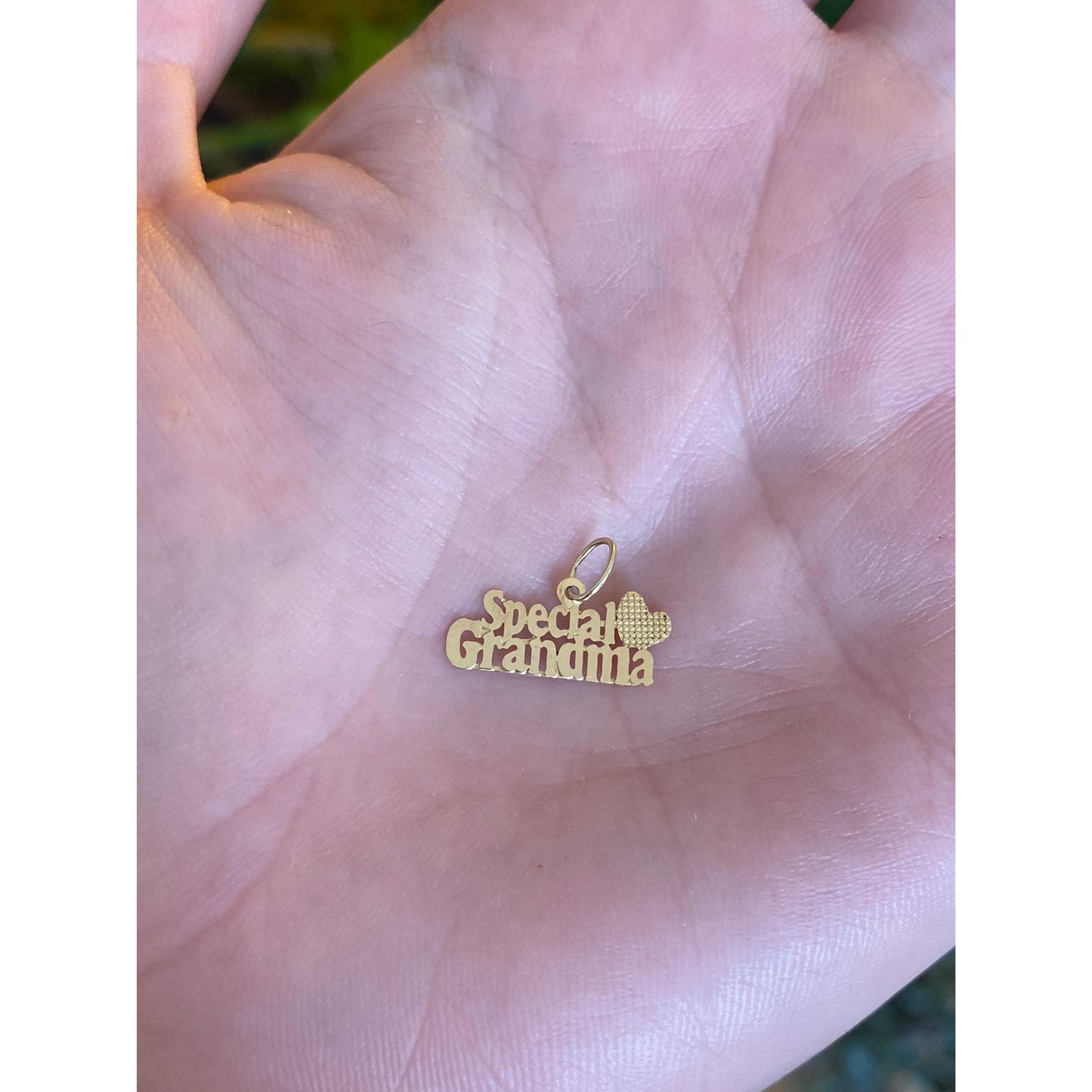 Vintage Solid 14k Yellow Gold Special Grandma Charm