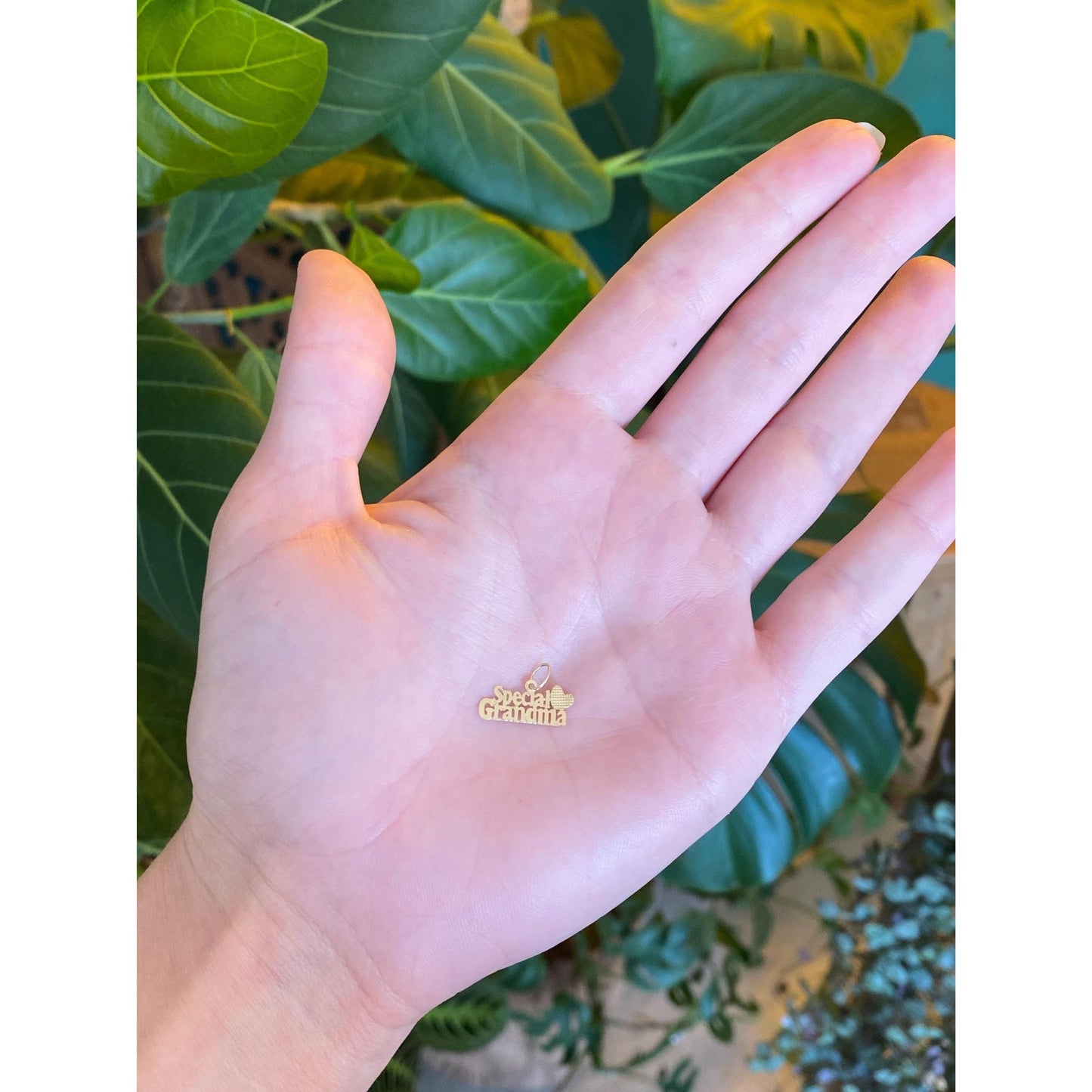 Vintage Solid 14k Yellow Gold Special Grandma Charm