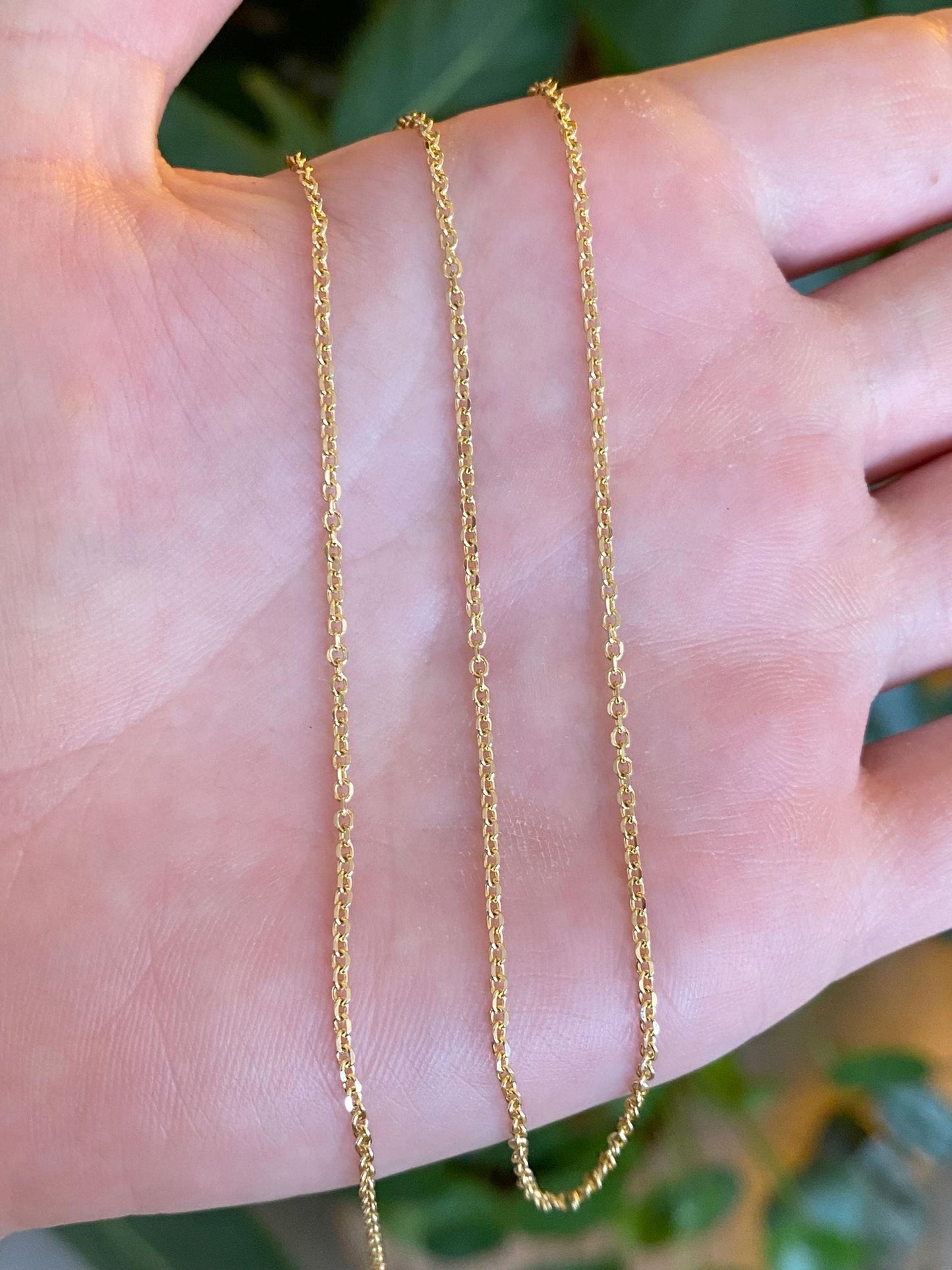 Vintage Solid 14k Yellow Gold Tight Rolo Chain Necklace - 20 inches