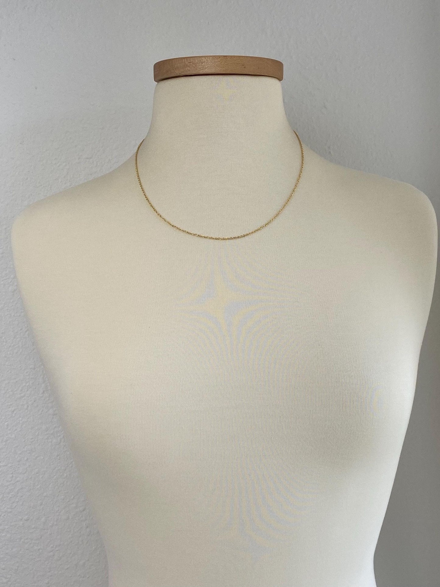 Vintage Solid 14k Yellow Gold Tight Rolo Chain Necklace - 20 inches