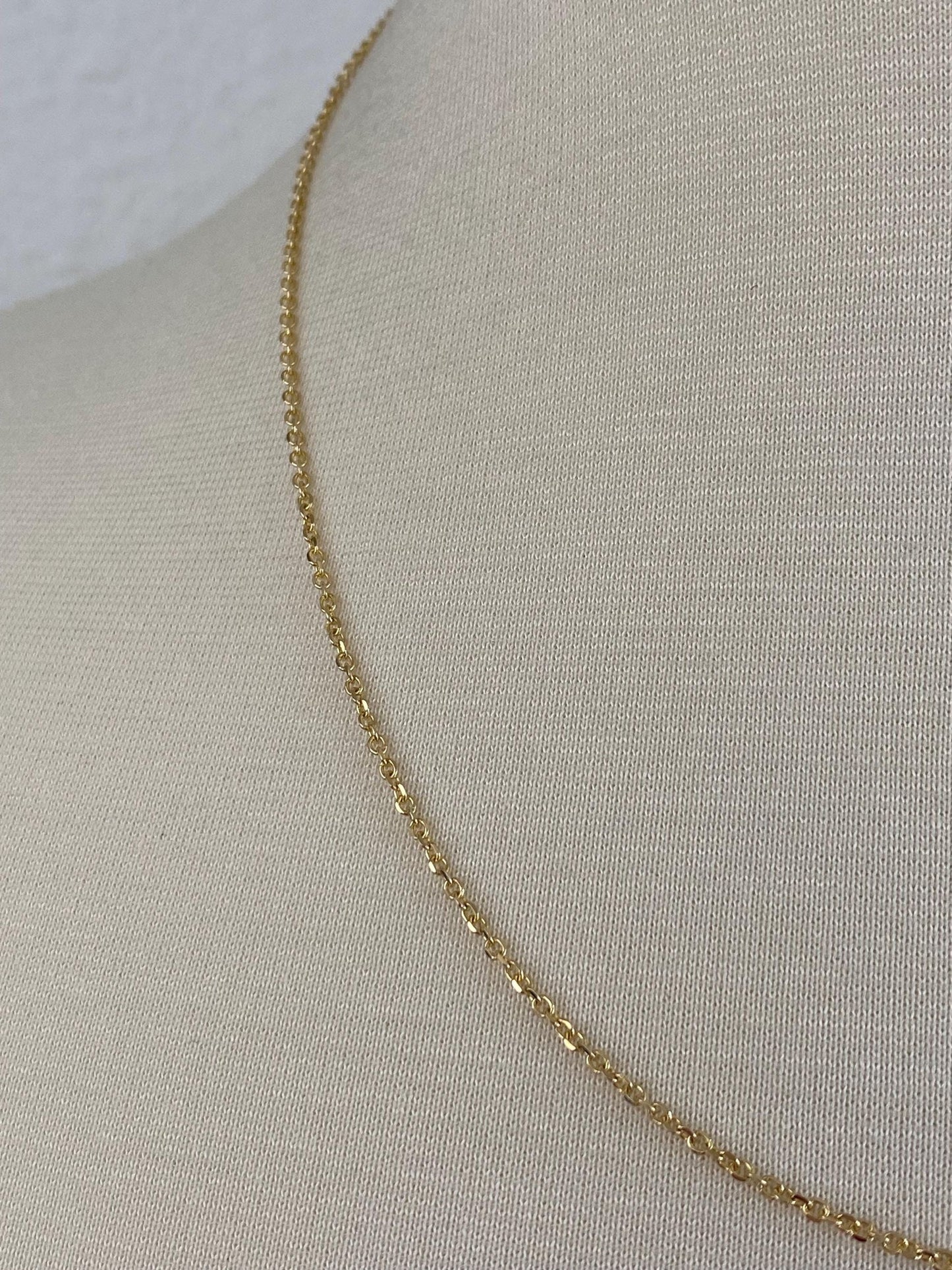 Vintage Solid 14k Yellow Gold Tight Rolo Chain Necklace - 20 inches
