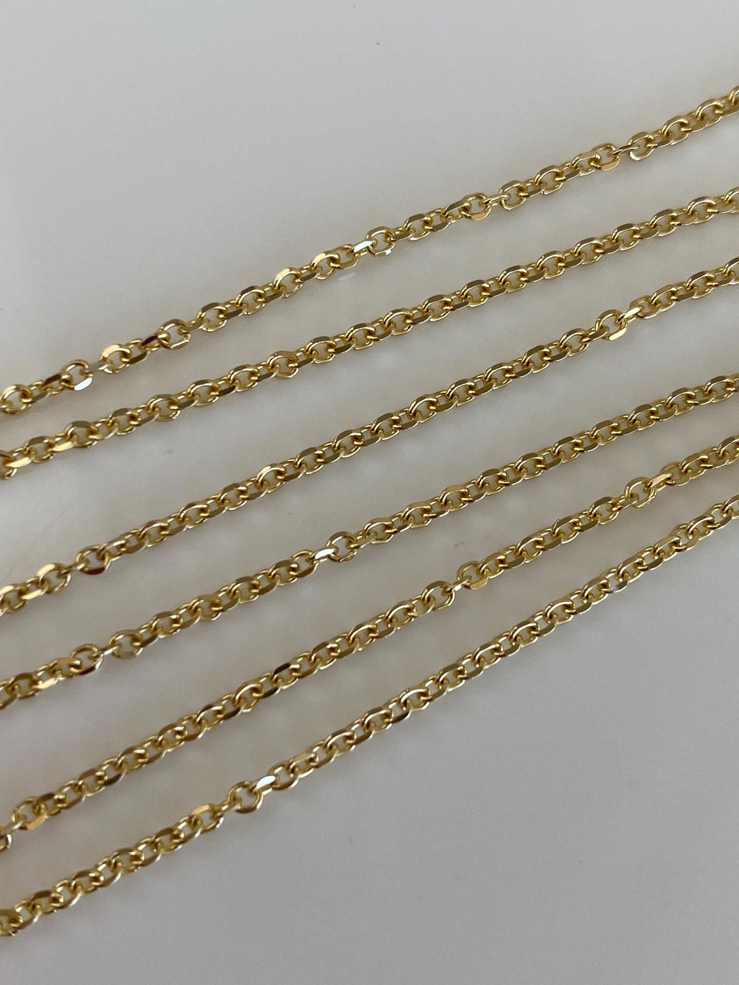 Vintage Solid 14k Yellow Gold Tight Rolo Chain Necklace - 20 inches