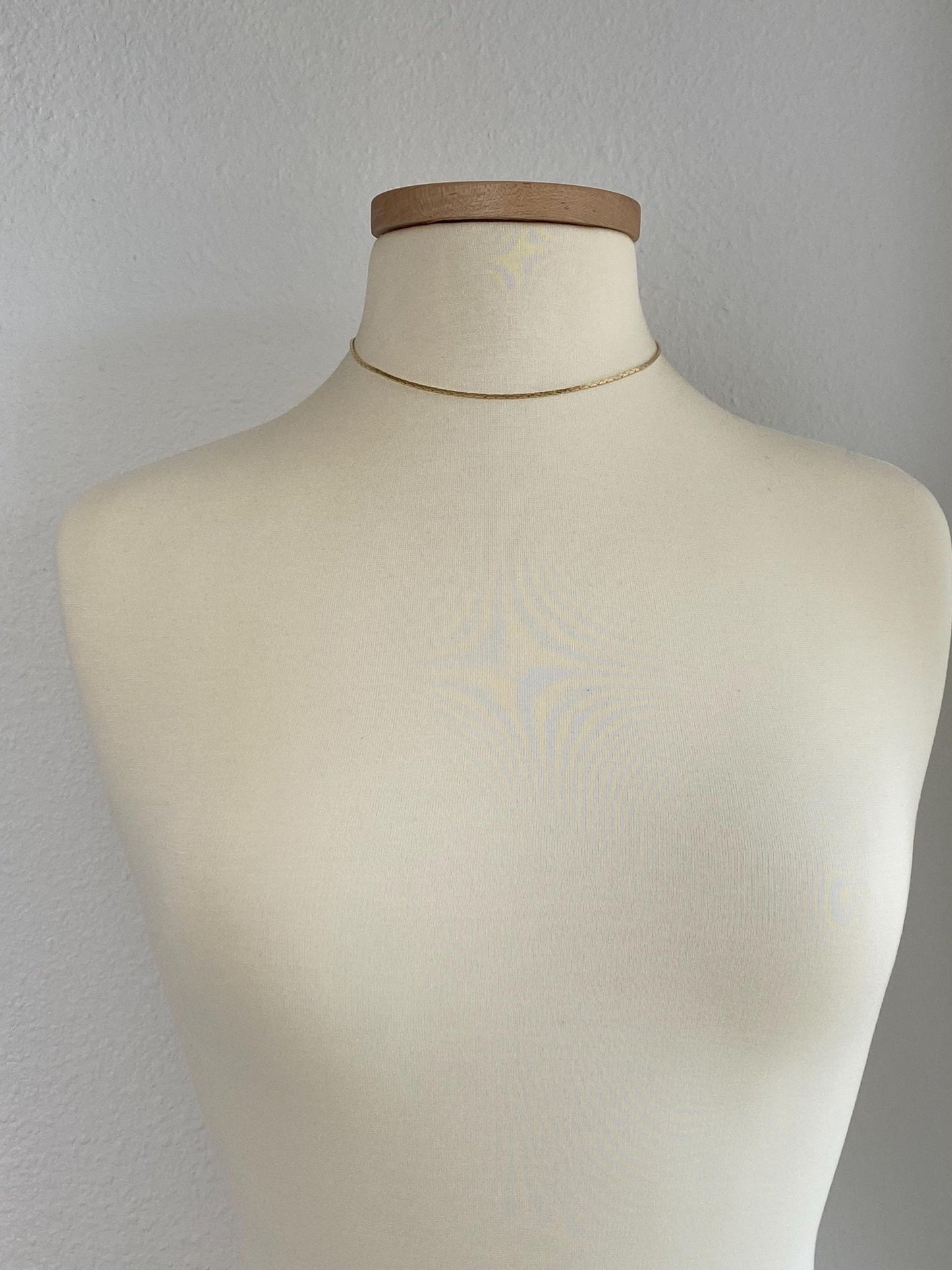 Vintage Solid 14k Yellow Gold Triangle Link Chain Necklace - 15.75 inches