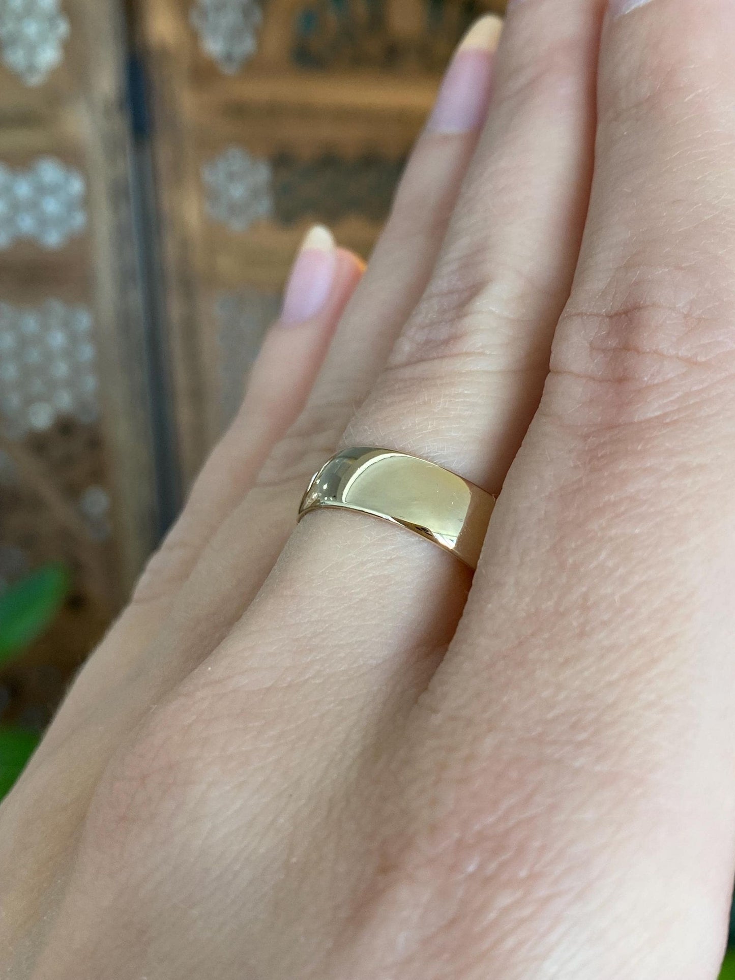 Vintage Solid 14k Yellow Gold Ring Band - Size 8.25