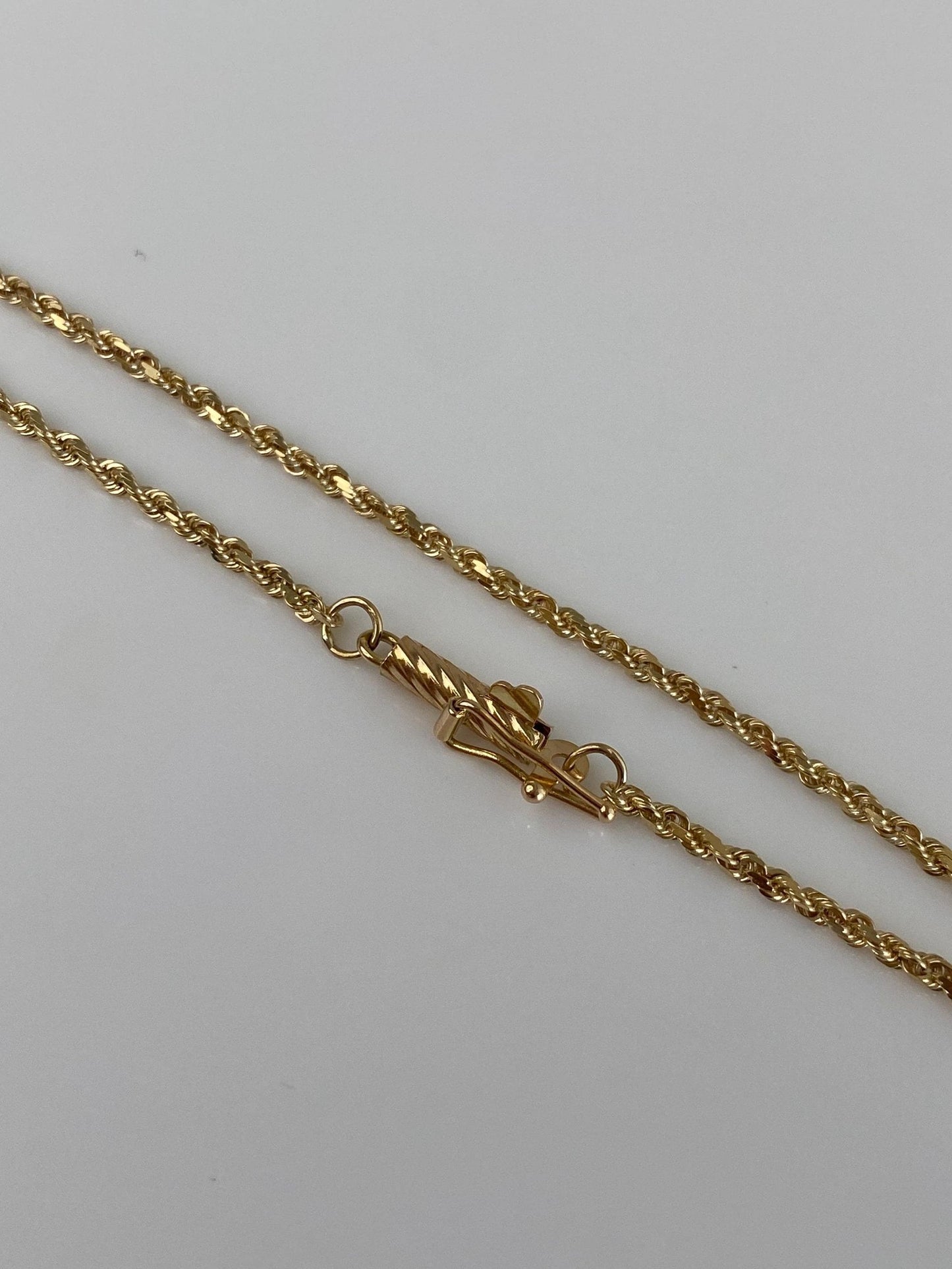 Vintage 14k Yellow Gold Rope Chain Bracelet - 7 inches