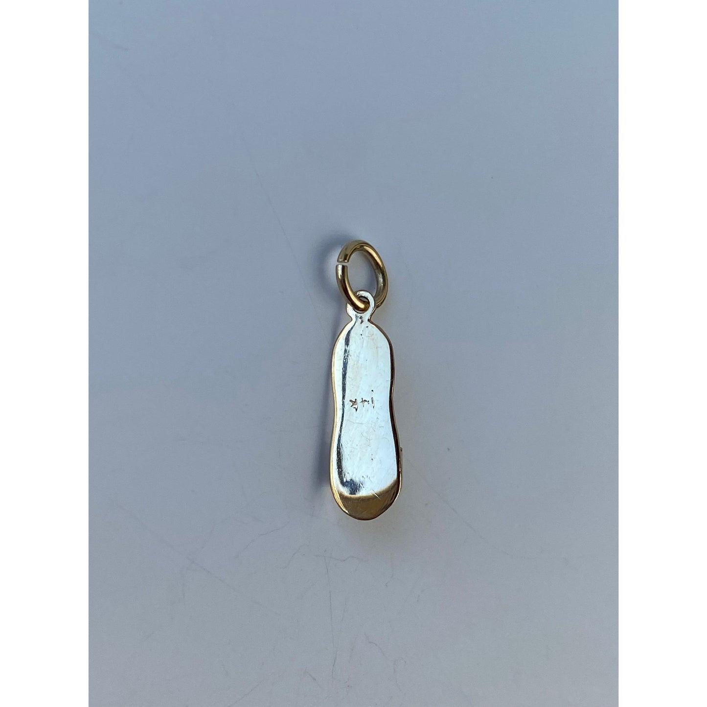 Vintage Solid 14k Yellow Gold Heart Slipper Charm