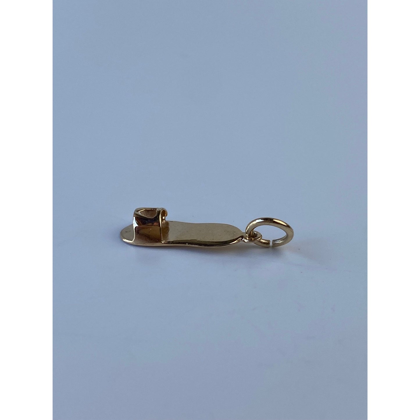 Vintage Solid 14k Yellow Gold Heart Slipper Charm