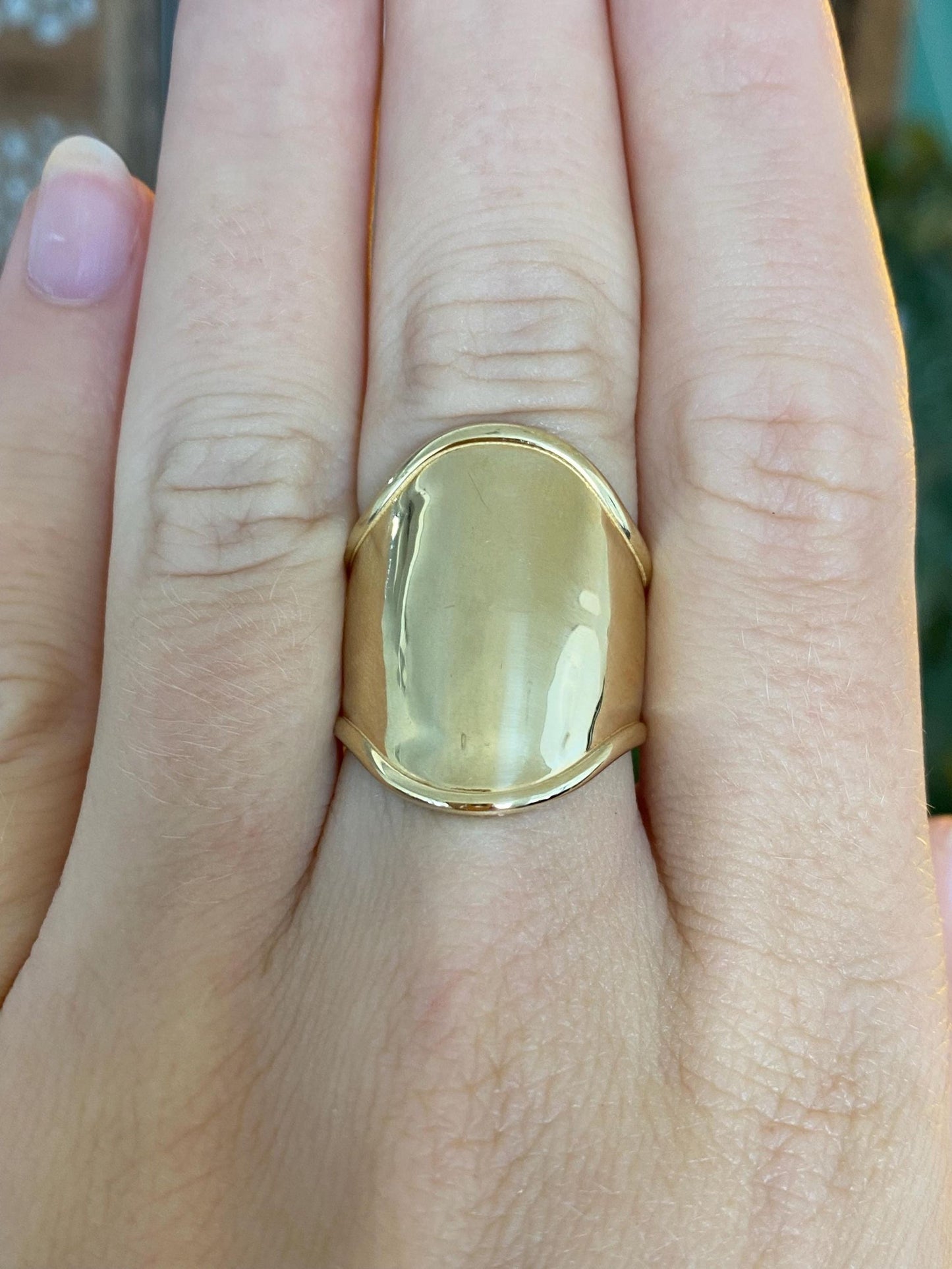Vintage Solid 14k Yellow Gold Open Saddle Ring - Size 6
