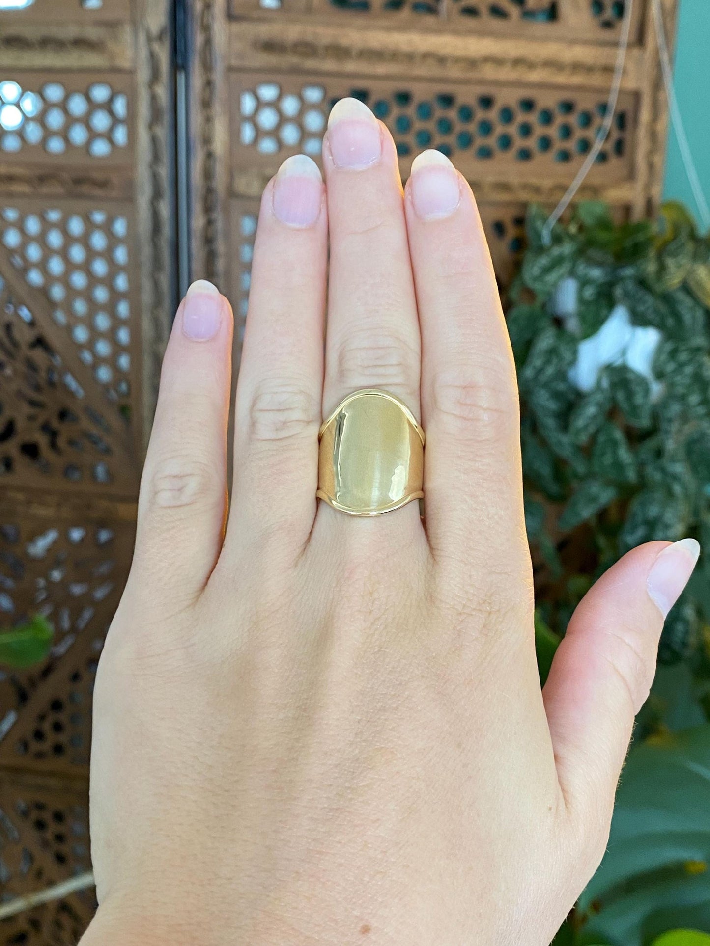Vintage Solid 14k Yellow Gold Open Saddle Ring - Size 6