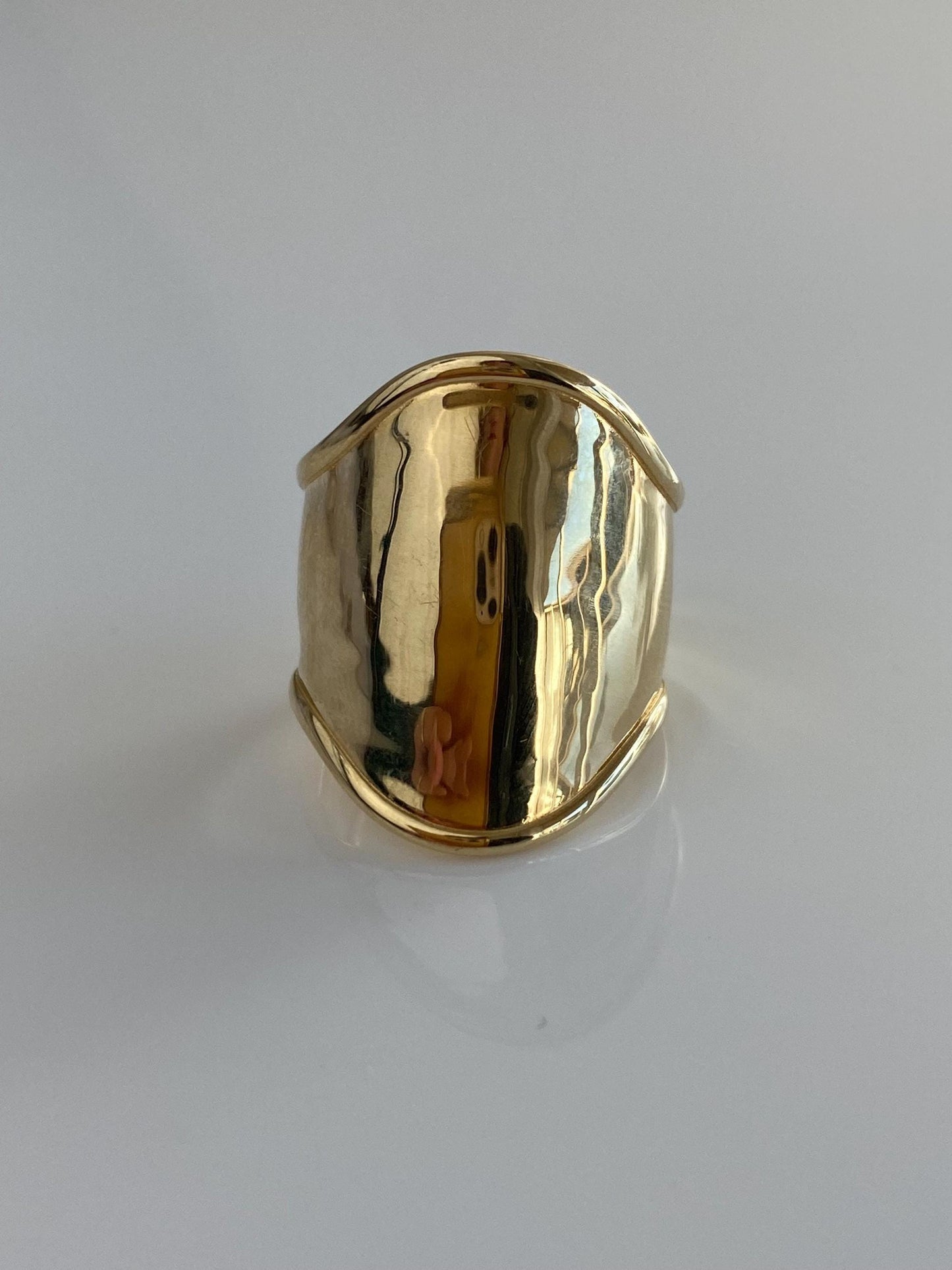 Vintage Solid 14k Yellow Gold Open Saddle Ring - Size 6
