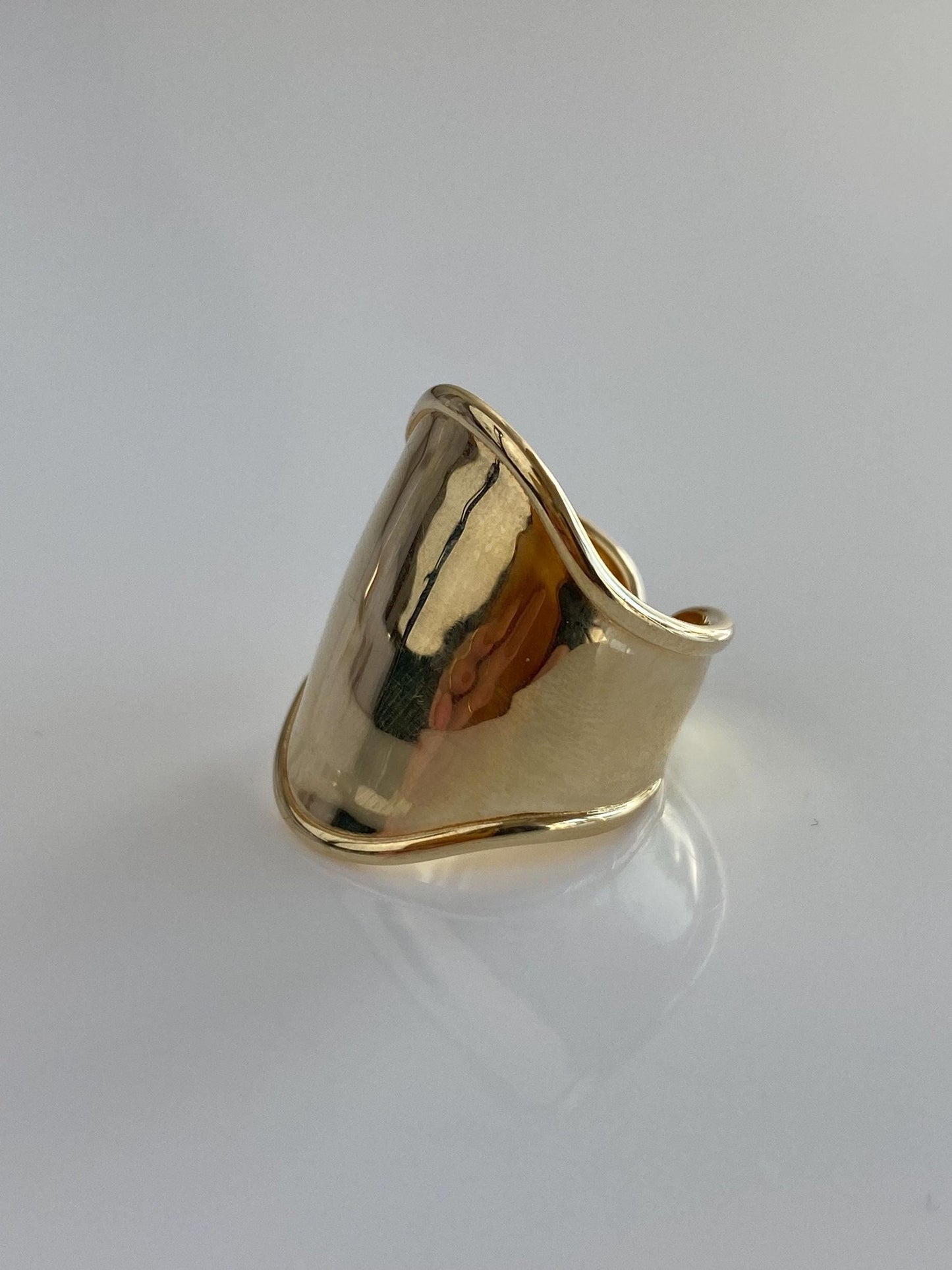 Vintage Solid 14k Yellow Gold Open Saddle Ring - Size 6