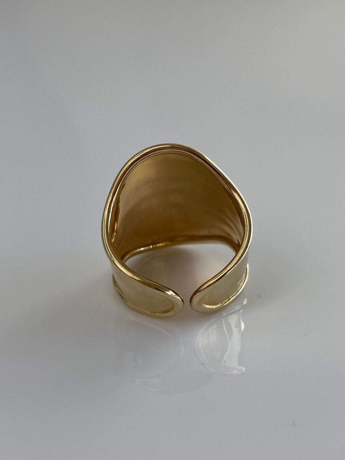 Vintage Solid 14k Yellow Gold Open Saddle Ring - Size 6