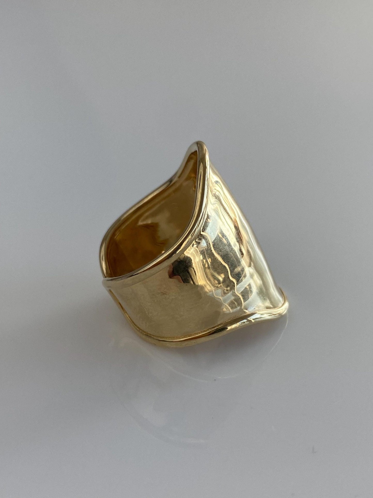 Vintage Solid 14k Yellow Gold Open Saddle Ring - Size 6