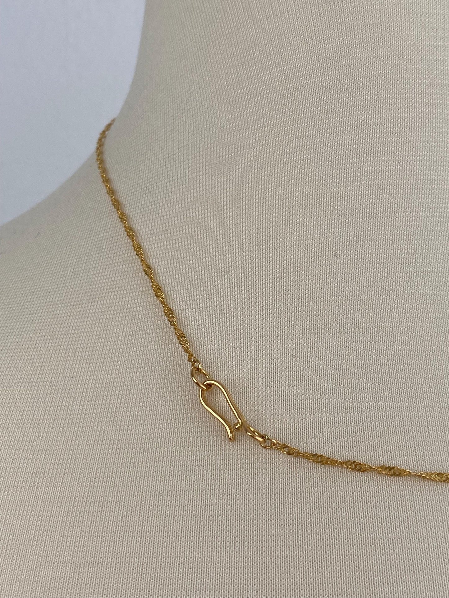Vintage Solid 21k Yellow Gold Twist Chain Necklace - 19.25 inches