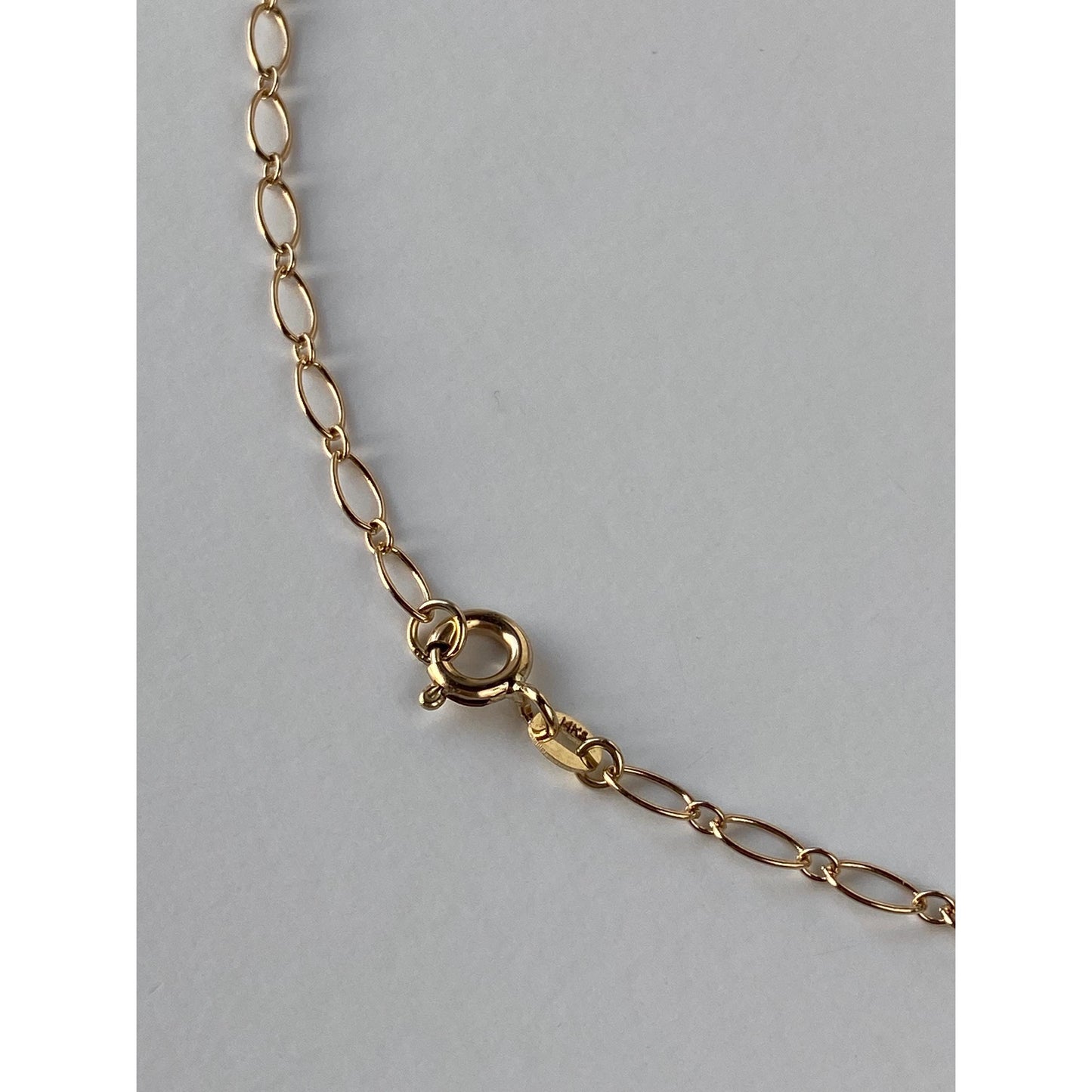 Vintage Solid 14k Yellow Gold Oval Link Chain Necklace - 20.5 inches