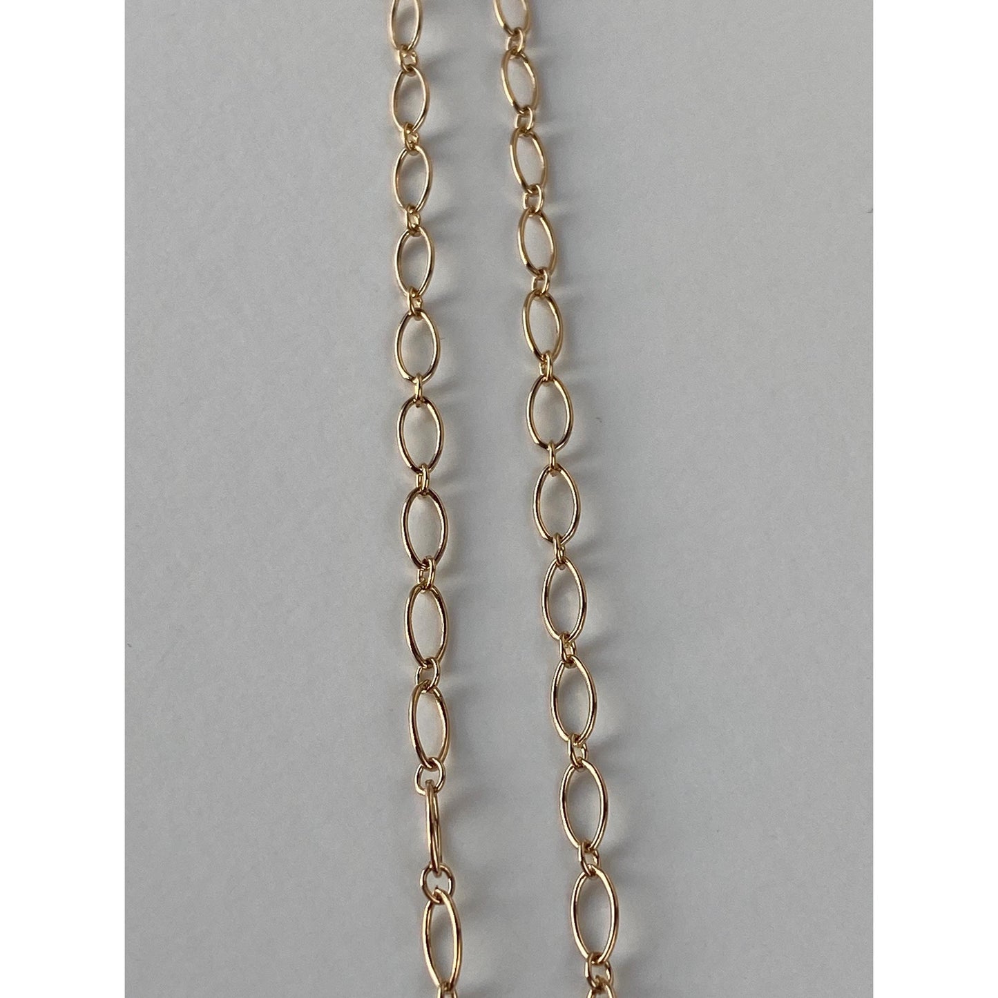 Vintage Solid 14k Yellow Gold Oval Link Chain Necklace - 20.5 inches