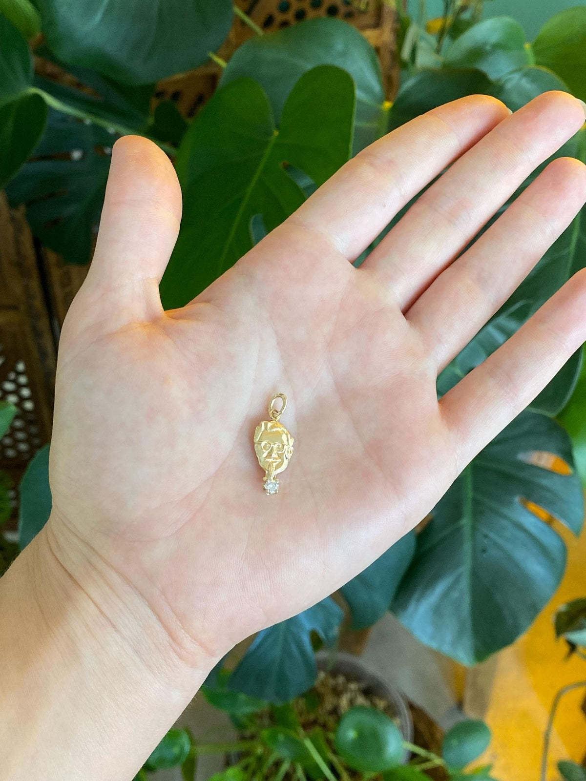Vintage 14k Yellow Gold Diamond Colonel Sanders Charm