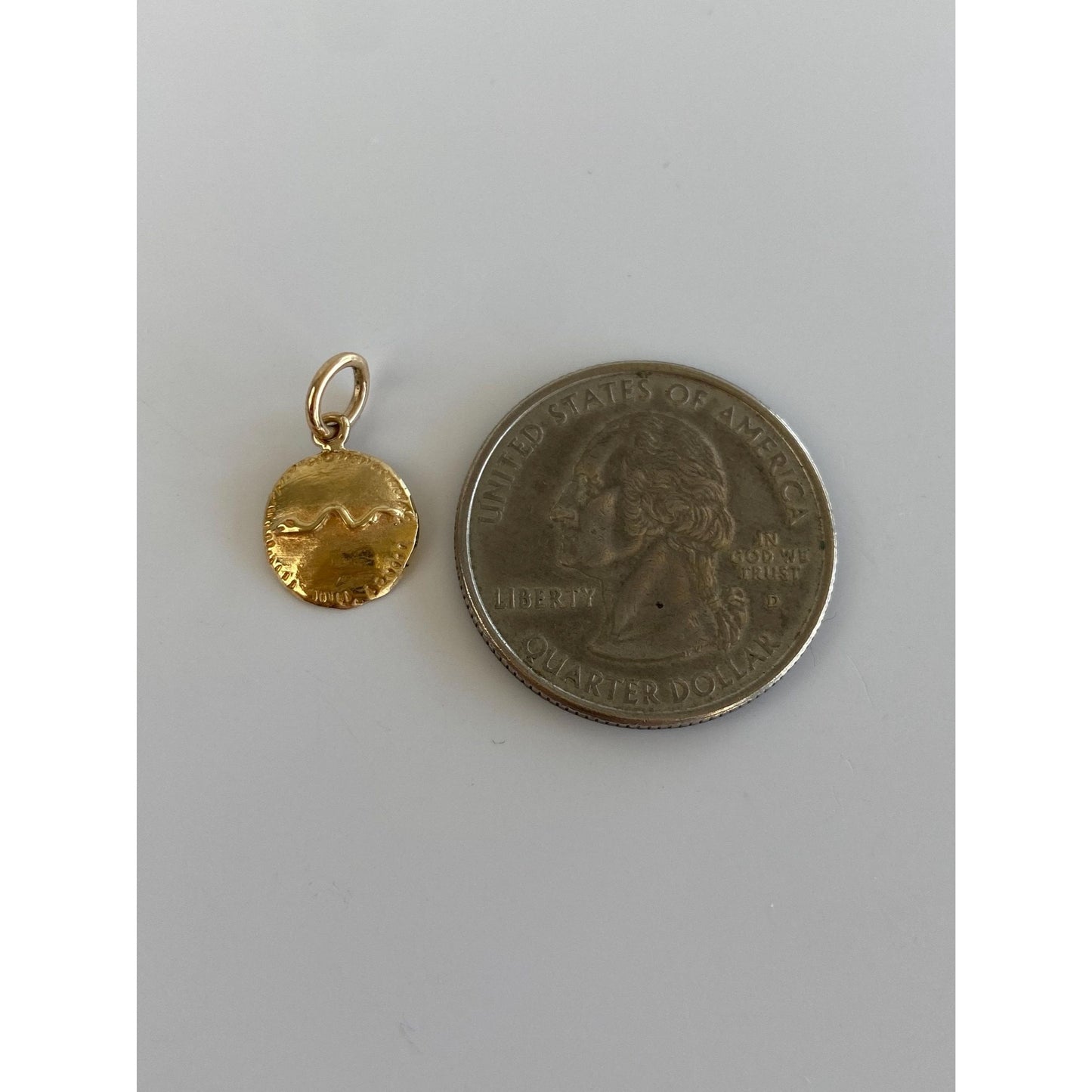 Solid 18k Yellow Gold Snake Charm