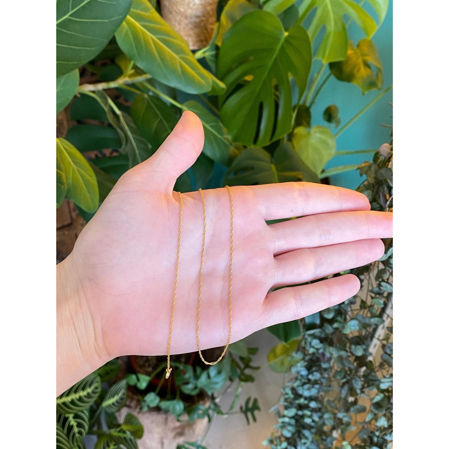 Vintage Solid 14k Yellow Gold Chain Necklace - 18 inches