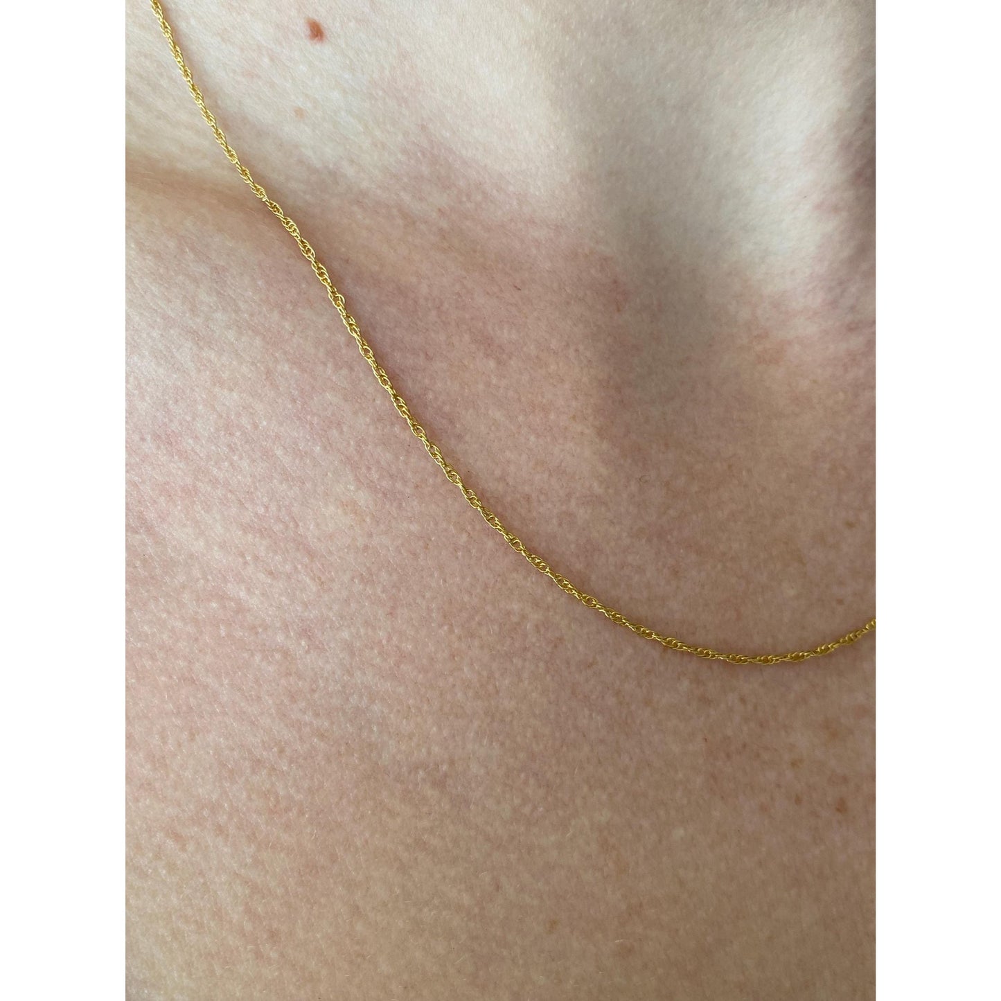 Vintage Solid 14k Yellow Gold Chain Necklace - 18 inches