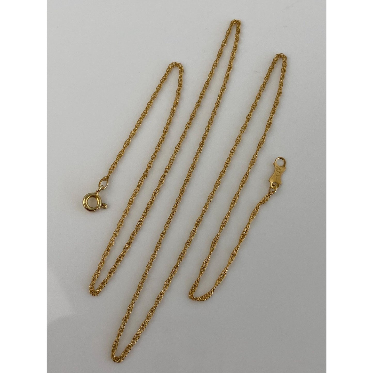 Vintage Solid 14k Yellow Gold Chain Necklace - 18 inches