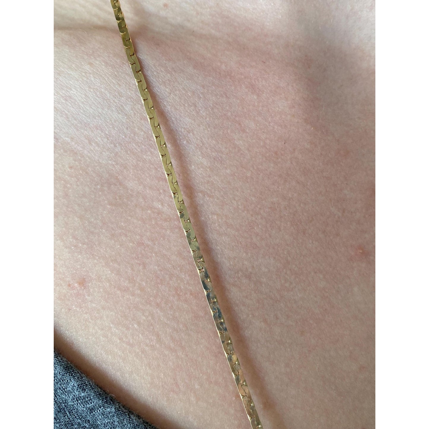 Vintage Solid 14k Yellow Gold C Link Chain Necklace - 30.5 inches