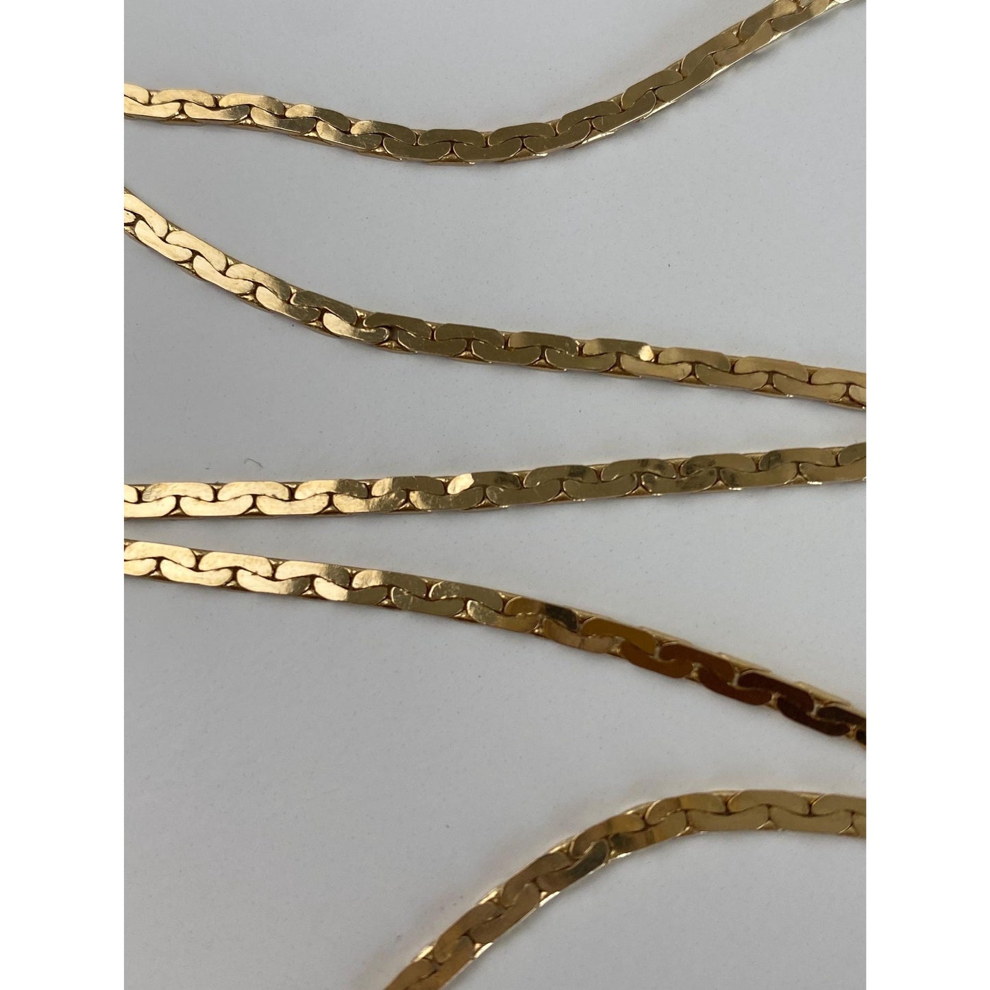 Vintage Solid 14k Yellow Gold C Link Chain Necklace - 30.5 inches