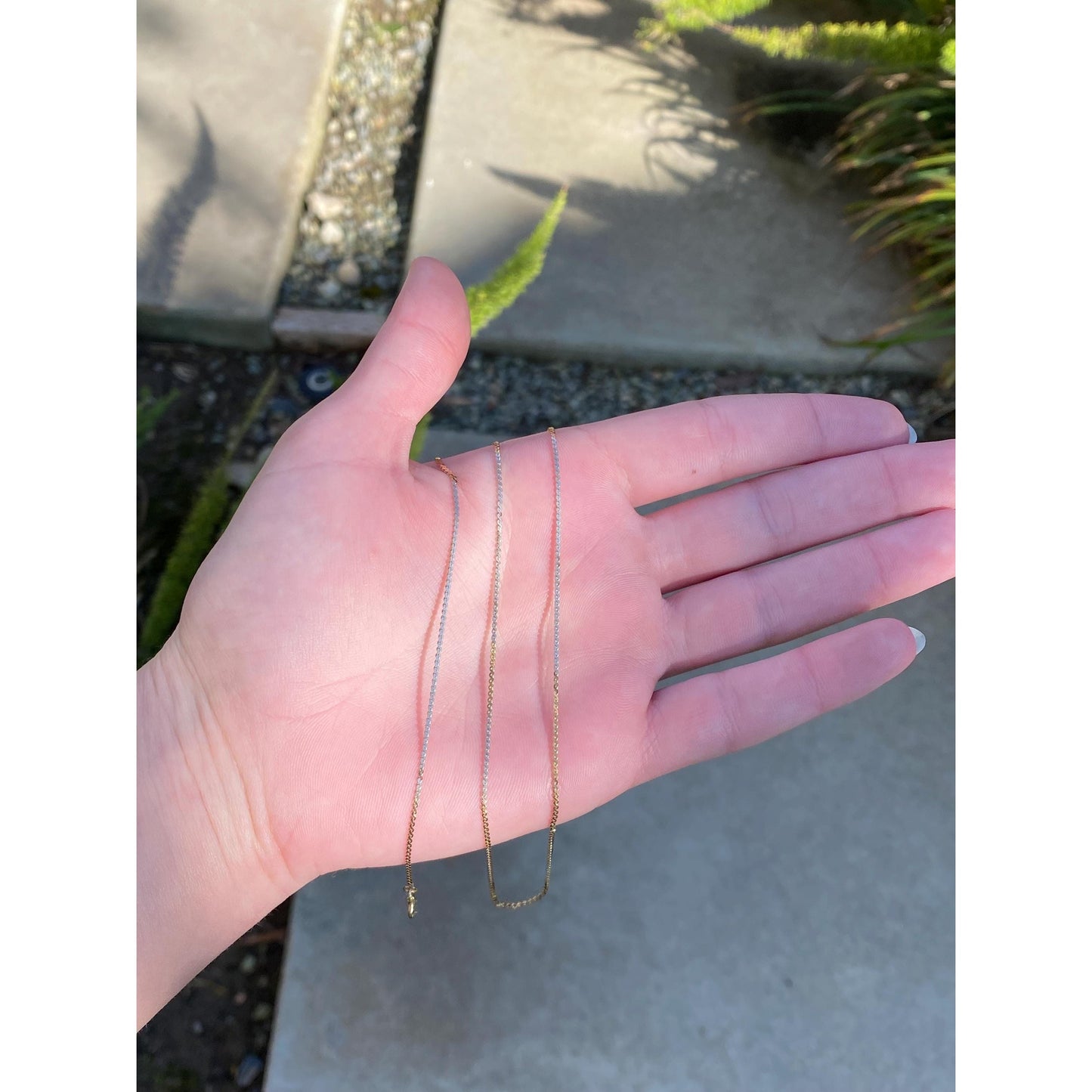 Vintage Solid 14k Yellow Gold Serpentine Chain Necklace - 24 inches