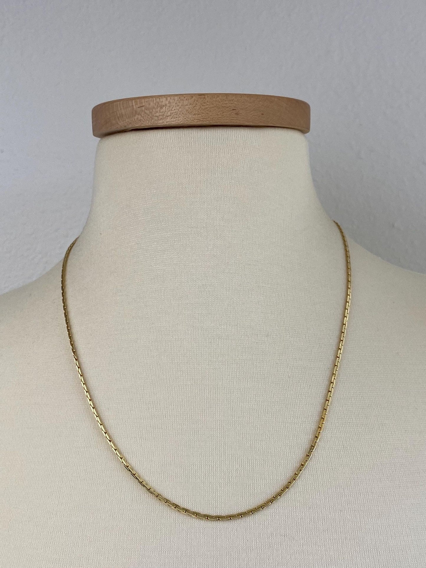 Vintage Solid 14k Yellow Gold C Link Chain Necklace - 22.5 inches