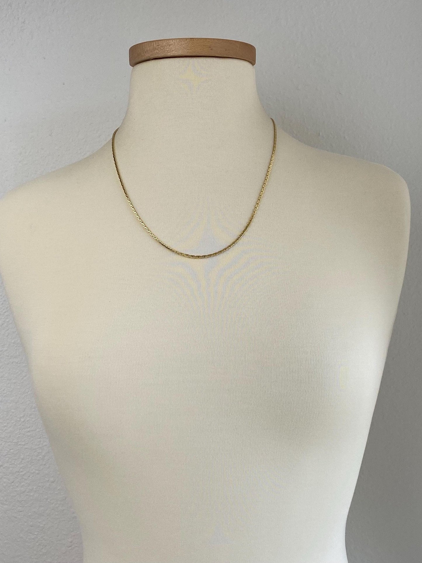 Vintage Solid 14k Yellow Gold C Link Chain Necklace - 22.5 inches