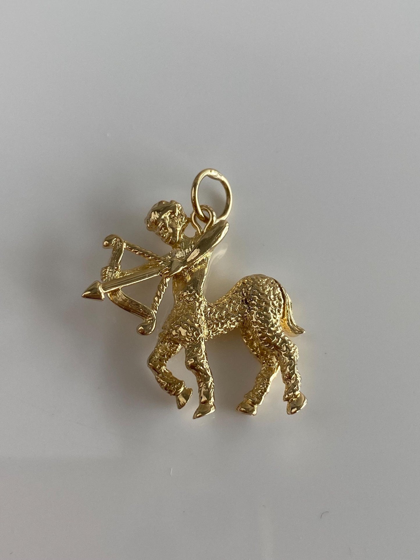 Vintage Solid 14k Yellow Gold Sagittarius Zodiac Charm