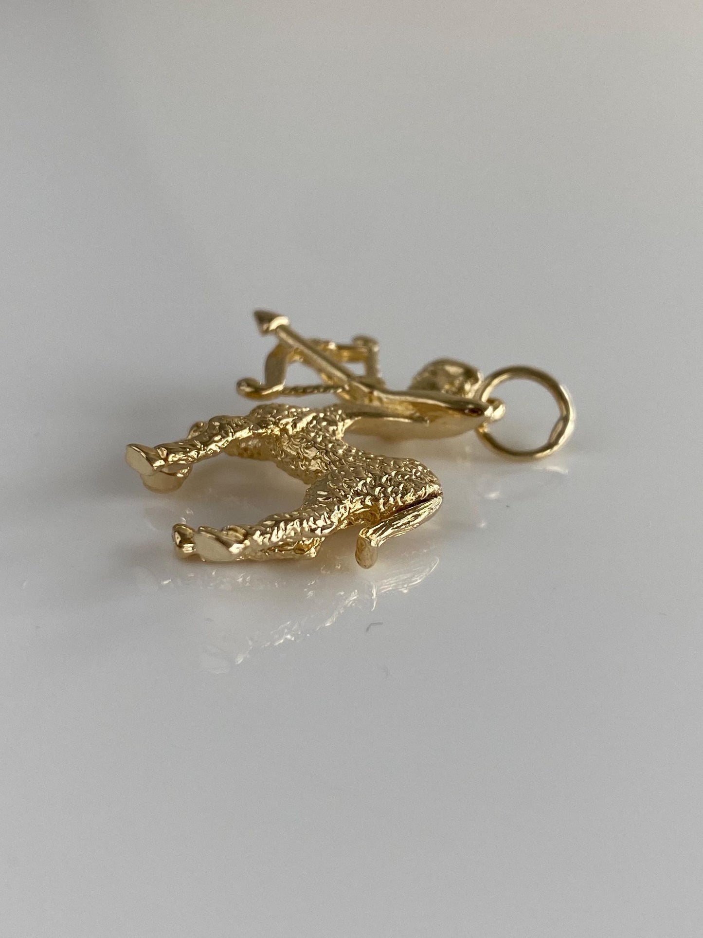Vintage Solid 14k Yellow Gold Sagittarius Zodiac Charm