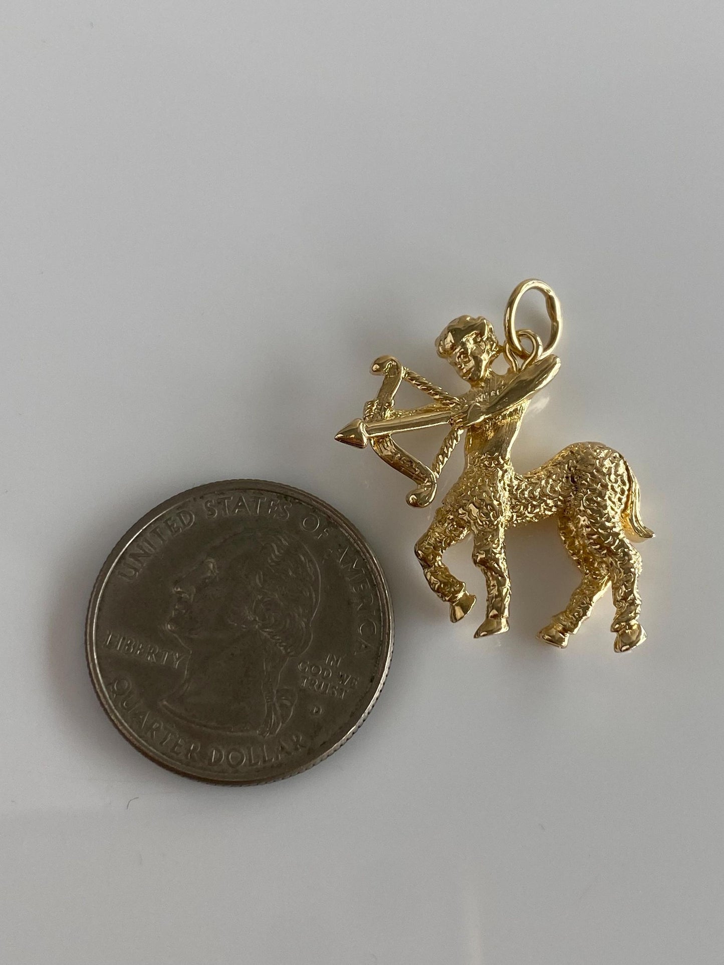 Vintage Solid 14k Yellow Gold Sagittarius Zodiac Charm