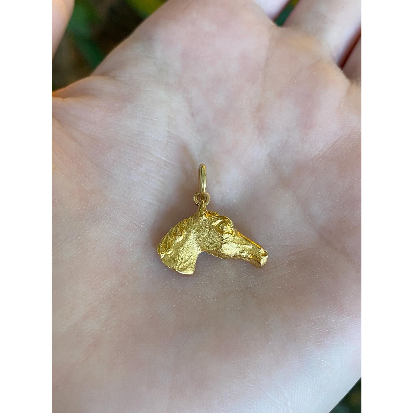 Vintage Solid 22k Yellow Gold Horse Pin Conversion Charm
