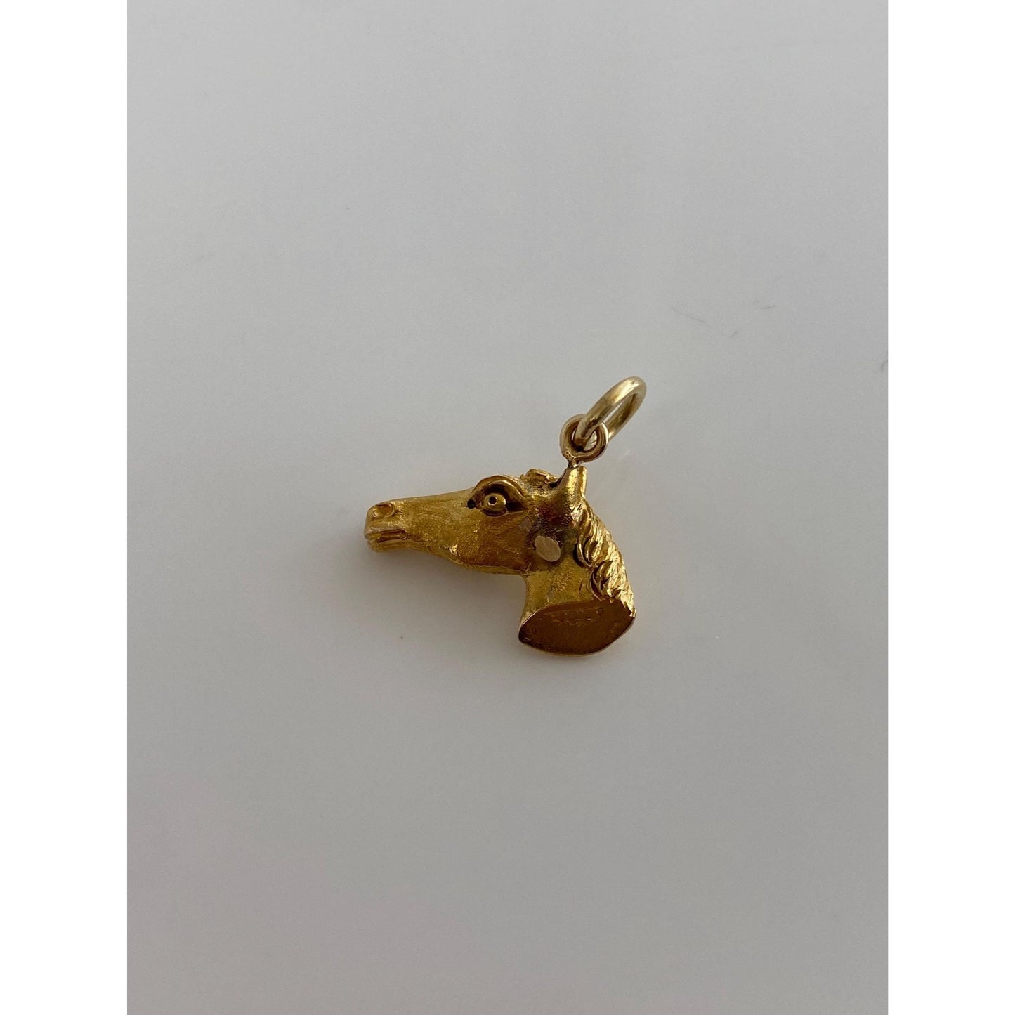 Vintage Solid 22k Yellow Gold Horse Pin Conversion Charm