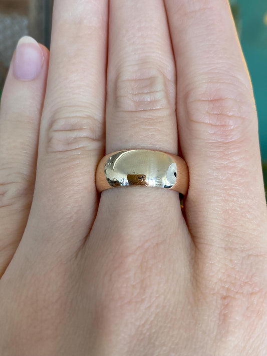 Vintage Solid 10k Yellow Gold Ring Band - Size 8.5