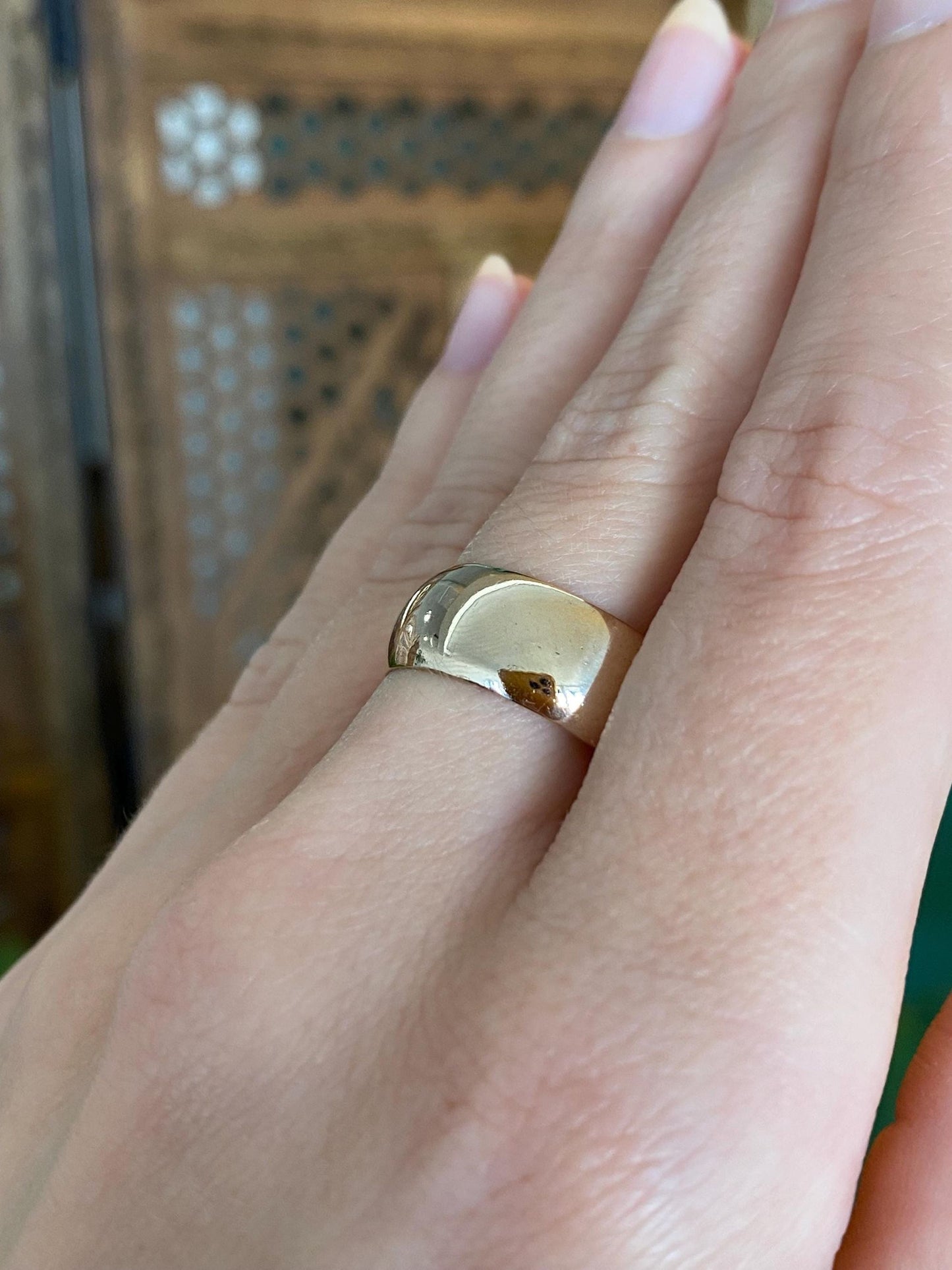 Vintage Solid 10k Yellow Gold Ring Band - Size 8.5