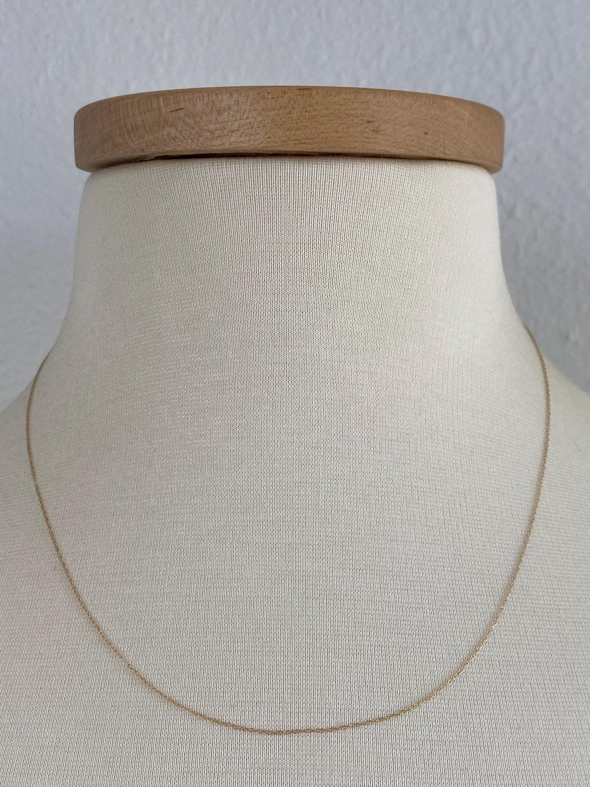 Vintage Solid 10k Yellow Gold Dainty Chain Necklace - 18.75 inches