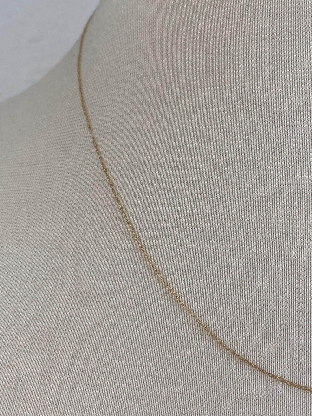 Vintage Solid 10k Yellow Gold Dainty Chain Necklace - 18.75 inches